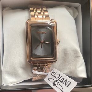Invicta Wildflower Rose Gold Rectangular Watch 26mm
